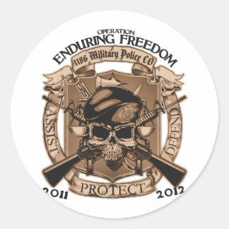 1186 MP Enduring Freedom Classic Round Sticker
