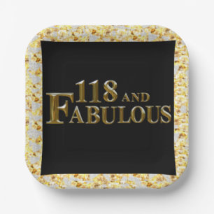118 Birthday Paper Plate