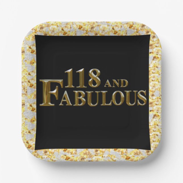 118 Birthday  Paper Plate (Front)