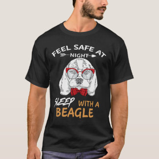 118 Feel Safe At Night Sleep With A Beagle T-Shirt