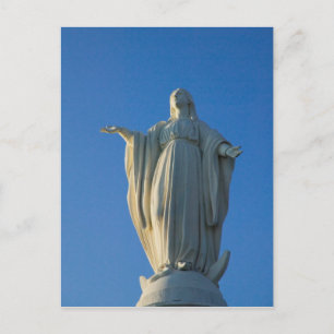 118-foot statue of the Virgin Mary on San Postcard