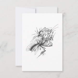 119 Black White Abstract Tribal Tattoo Art Thank You Card