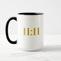 11:11 Black & Gold Affirmation Coffee Mug