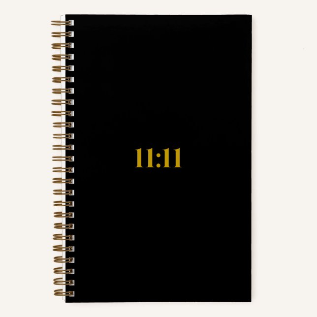11:11 Journal de manifeste | Gratitude Black & Gol (Recto)