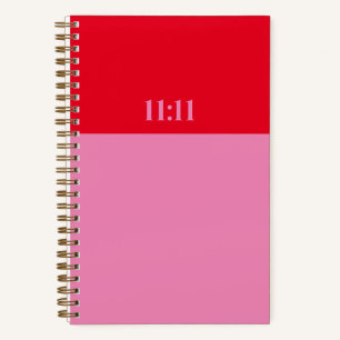 11:11 Manifesting Journal   Pink & Red Color-block