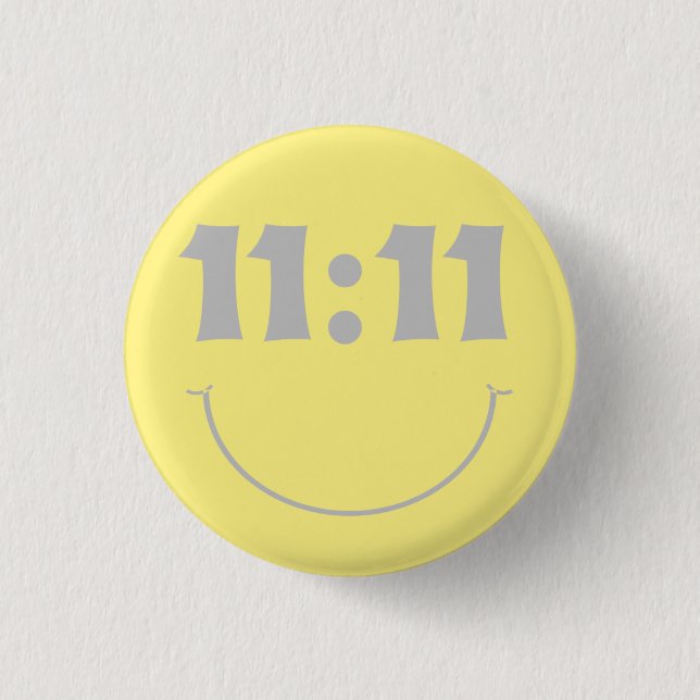 11 11 Smile 1 Inch Round Button (Front)