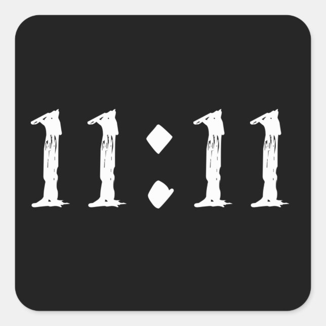 11:11 SQUARE STICKER (Front)