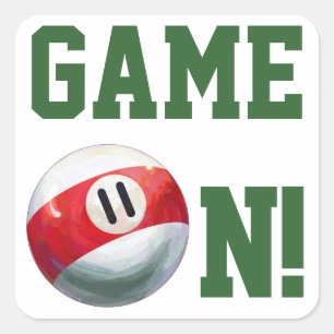 11 Ball Square Sticker