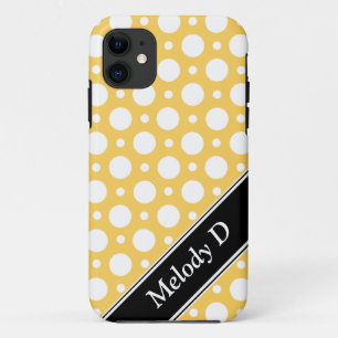11 Cafe Yellow Assorted Pois iPhone 5 Coque