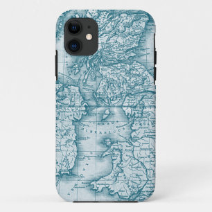 11 Carte antique turquoise Vieux Monde Iphone 5 Coque