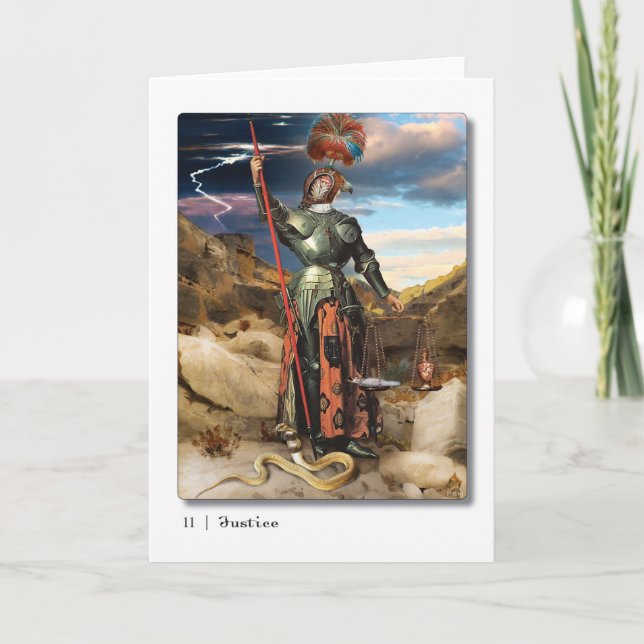 11 Carte de voeux Justice Tarot (Devant)