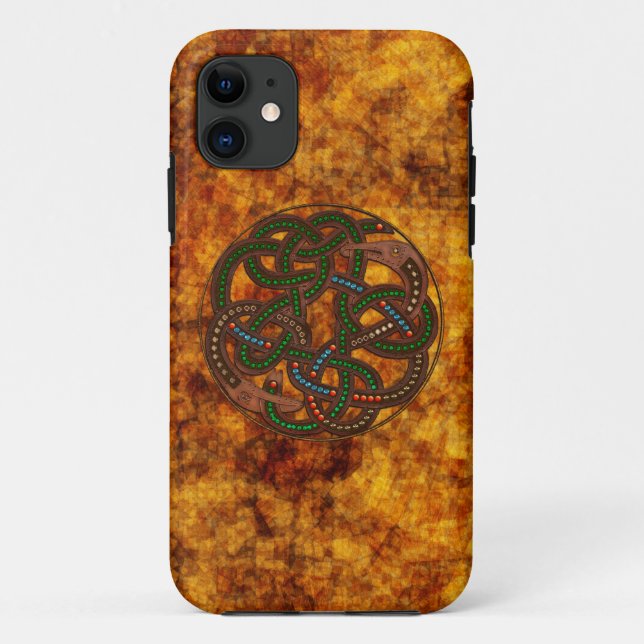 11 Celtic Viking Serpent Shield Design iPhone 5 Coque (Dos)