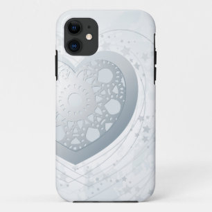 11 Coeur argenté, iPhone 5 coque