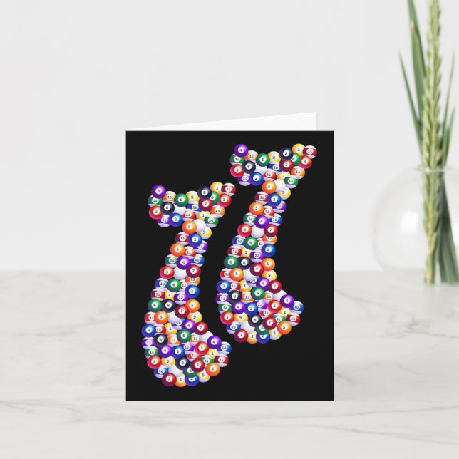11 Composed Of Billiard Pool Table  Card (Front)