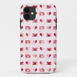 11 coque iPhone 5/5S "Hearts & Cameras"
