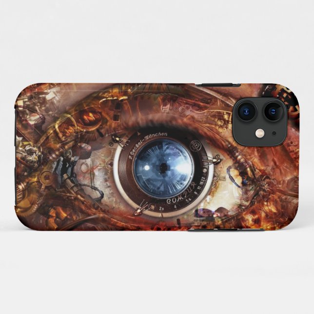 11 coque iphone à oeil robot steampunk (Dos (Horizontal))
