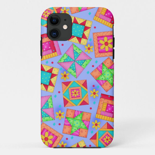 11 Coque iphone d'art de la feuille de courtepointe (Dos)