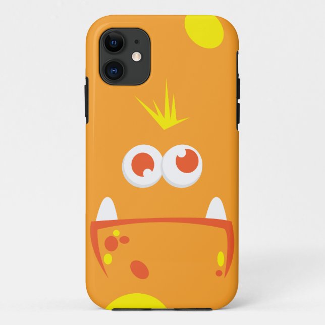 11 Coque iphone de visage du monstre orange (Dos)