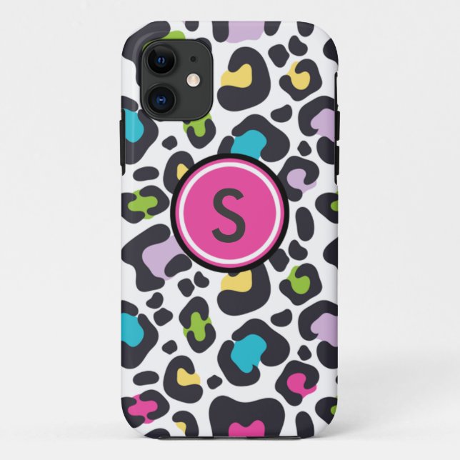 11 Coque iphone Empreinte de léopard Neon (Dos)