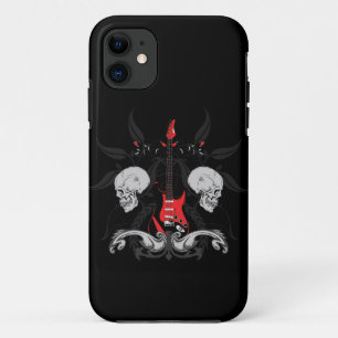 11 Coque iphone grunge des crânes iPhone4 de guitare