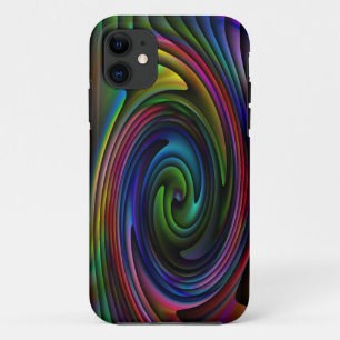 11 coque iphone tourbillon arc-en-ciel