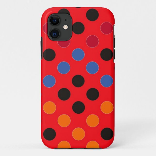 11 Coque rouge, bleu et orange iPhone 5 (Dos)