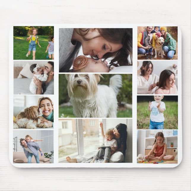 11 Custom  Photo Collage Mouse Pad (Front)