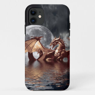 11 Dragon & Lune Imaginaire coque iphone mythique