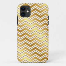 Elégant coque iphone Gold Chevron Zig Zag