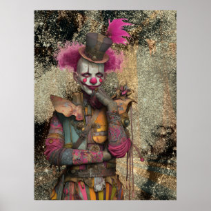 11 FD2 Circus Clown Art Vintage Retro Carnival art Poster