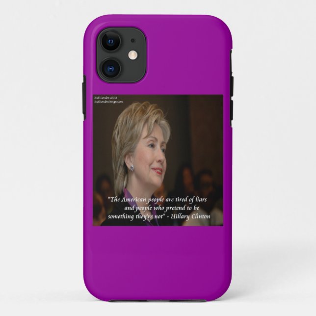 11 Hillary Clinton Angry Americans Citer Coque iPhone (Dos)