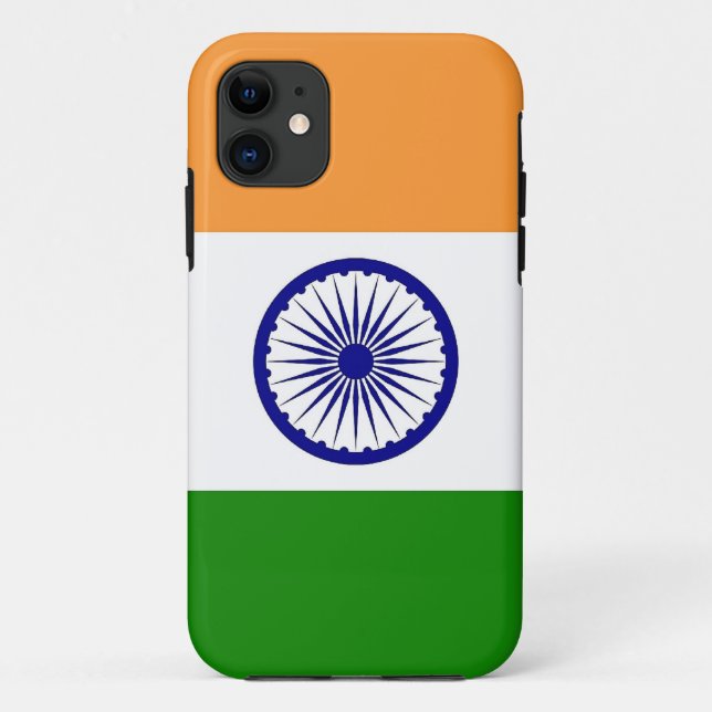 11 IPhone 5 Coque avec drapeau de l'Inde (Dos)