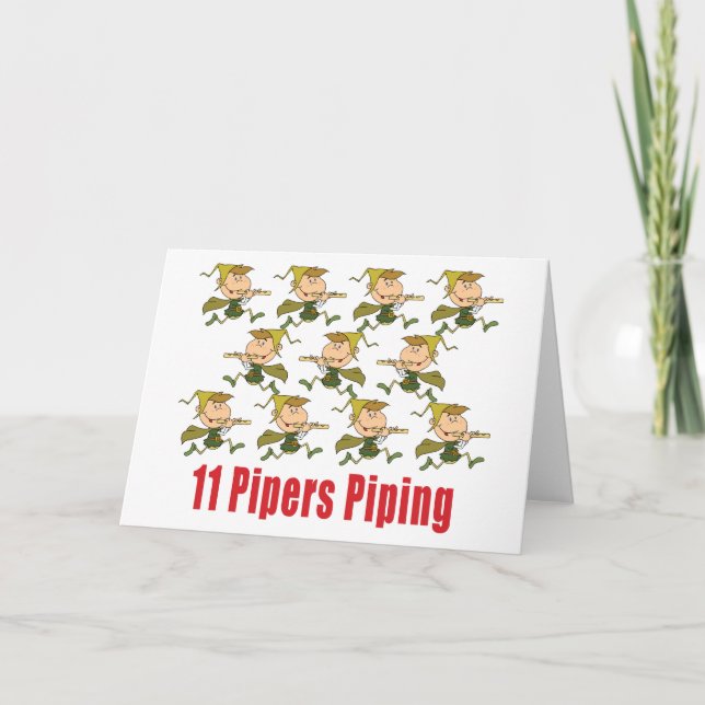 11 joueurs de pipeau sifflant des cartes (Devant)