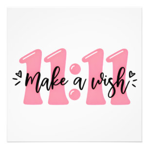 11 Make A Wish Cute Pink Typography Poster