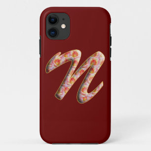 11 Monogramme N en Motif Rose pour Iphone 5 Coque