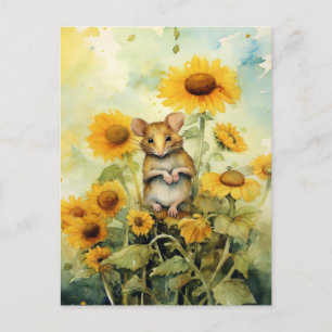 11 of 17 Sunflower Garden Miceville Postcard