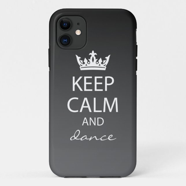 11 Ombre Keep Calm iPhone 5 Coque-Mate Coque (noir) (Dos)
