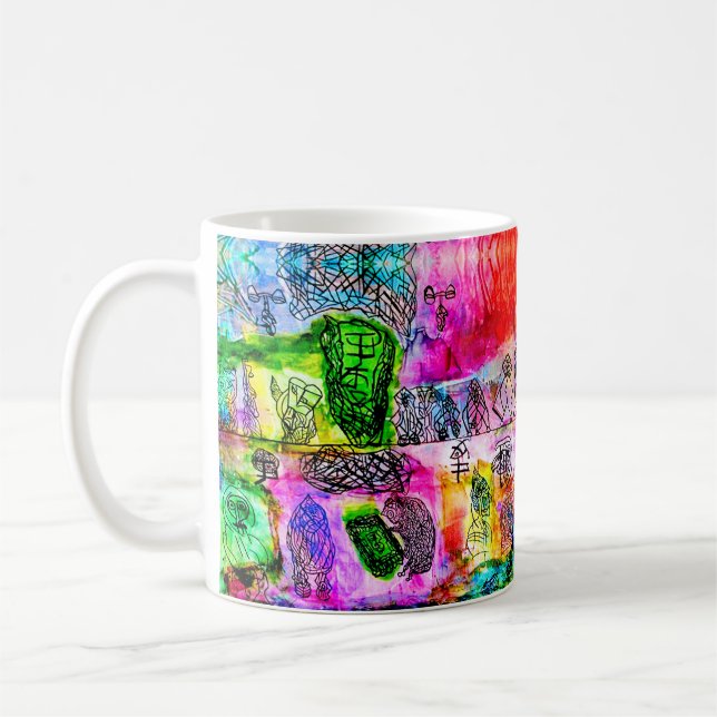 11 OZ—ABSTRACT ART COFFEE MUG (Left)