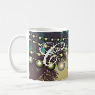  11 Oz. Coffee Mug Beach Sunset Palm Tree String L