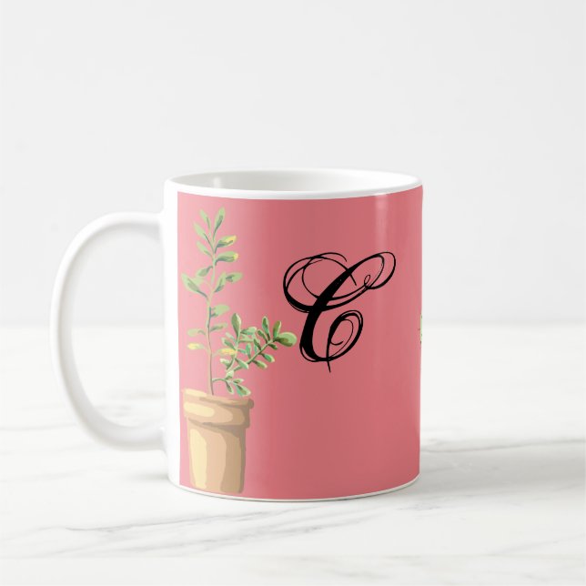 11 Oz. Coffee Mug Bohemian Cactus Succulents Desse (Left)