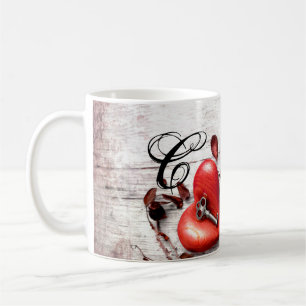 11 Oz. Coffee Mug Country Wood Key to my Heart Rus