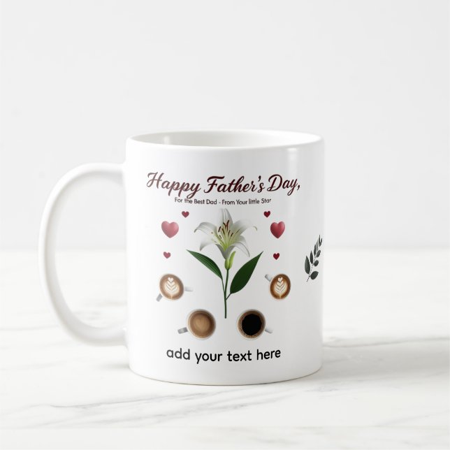 11 oz Personalized Classic Mug for Dad (Left)
