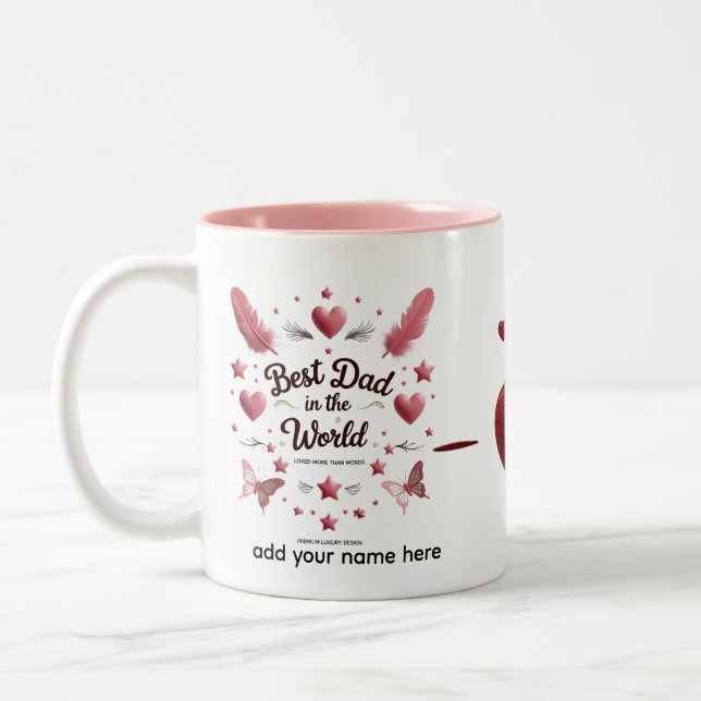 11 oz Two-Tone Personalized Mug | Heartfelt  (Left)