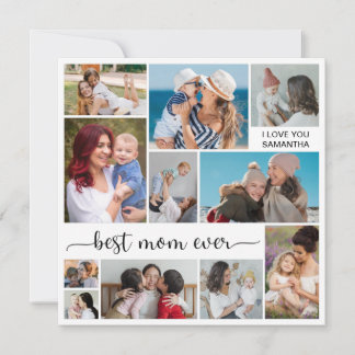 11 Photo Collage Meilleure Maman Carte de voeux