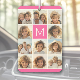 11 Photo Collage - Minimal Grid with Text Air Freshener