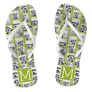 11 Photo Collage - Minimal Grid with Text Flip Flops