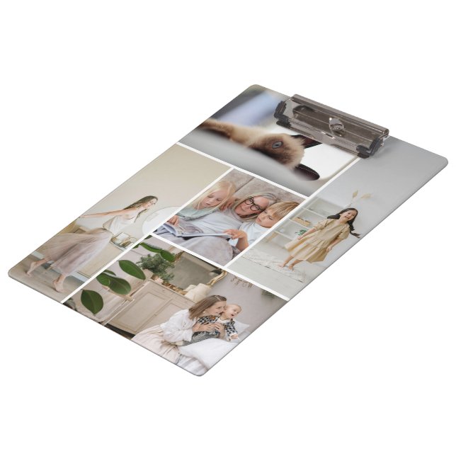 11 Photo Collage Template Personalized Clipboard (Angled)