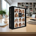 11 Photo Instagram Collage Custom Black Monogram Binder<br><div class="desc">Add square photos to create a unique and personal gift. A fun way to make a trendy keepsake. If you need to adjust the pictures,  click on the customize tool to make changes.</div>