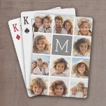 11 Photo Instagram Collage Custom Black Monogram Playing Cards<br><div class="desc">Custom playing cards with a photo are a unique way to personalize a classic deck, transforming it into a memorable keepsake or gift. Featuring a cherished image—such as a family portrait, a pet, or a special moment—these cards blend functionality with sentimentality. Printed on high-quality stock, they maintain the feel of...</div>