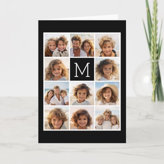 11 Photo Instagram Collage personnalisé Monogramme (Devant)